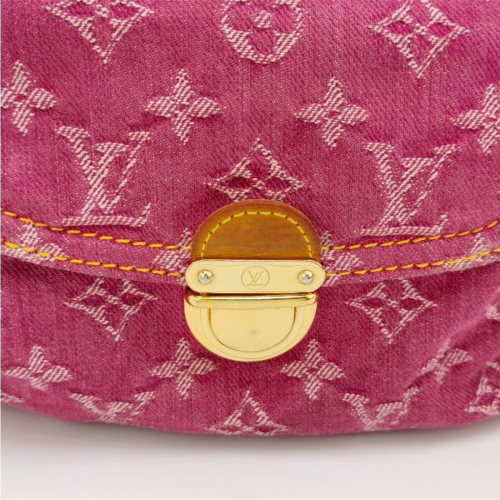 Louis Vuitton Pink Monogram Denim Pleaty Bag - Picture 7 of 11